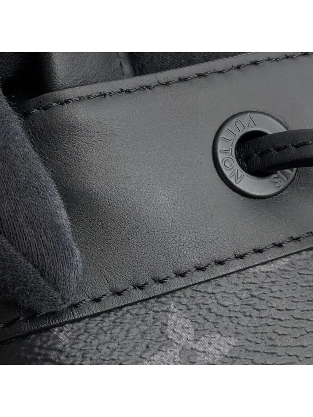 Louis Vuitton Shoulder Bag Monogram Eclipse Maxi Noe Sling Black